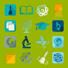 Set of education flat icons N45