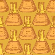 Sketch beaker in vintage style N7