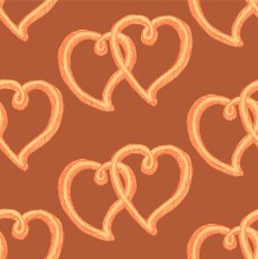 Sketch heart in vintage style