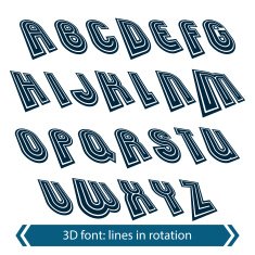 Dimensional shift letters with rotation effect creative N2