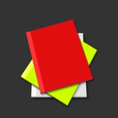 Vector modern books on gray background N3