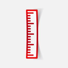 realistic design element ruler N7