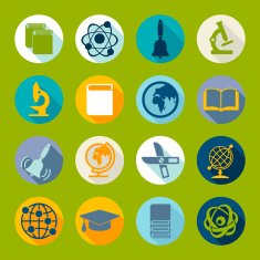 Set of education flat icons N48
