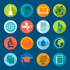 Set of education flat icons N50