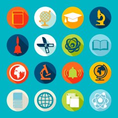 Set of education flat icons N52