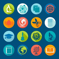 Set of education flat icons N54