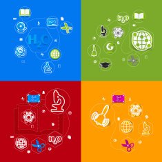 Education sticker infographic N106