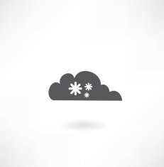 cloud with snowflakes icon