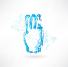 three fingers grunge icon