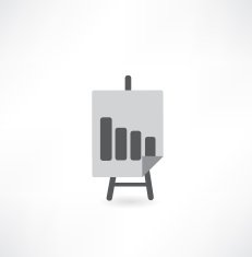 easel with graph icon