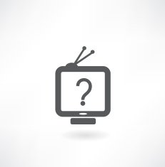 plasma panel on wall with big question mark N2