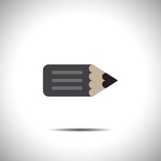flat pencil vector icon