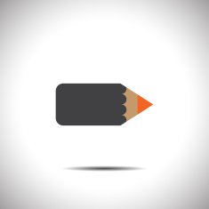 pencil vector icon with flat look