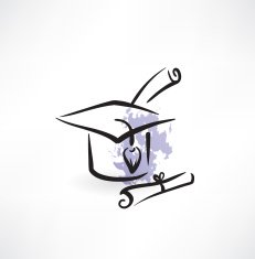 hat with tassel grunge icon N2