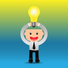 Businessman bright idea to success EPS10