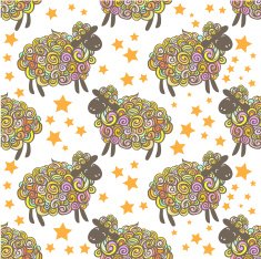 Sheep pattern vector background N2