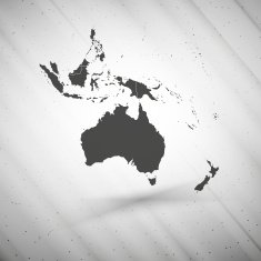 Australia map on gray background grunge texture vector illustration