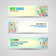 Vector banners from numbers