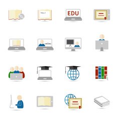 Online Education Icon Flat N2