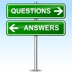 Questions and answers sign concept