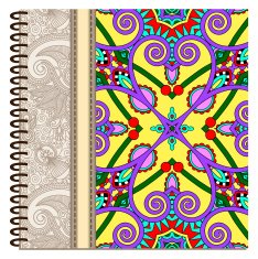 design of spiral ornamental notebook cover N8