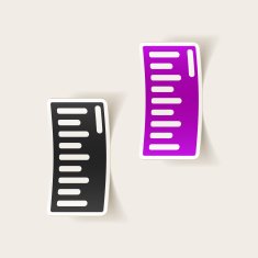 realistic design element ruler N9