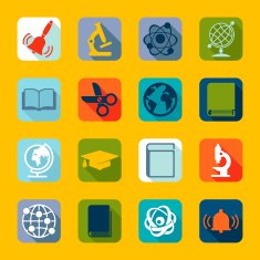 Set of education flat icons N58