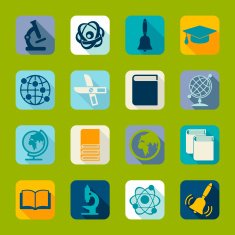 Set of education flat icons N61