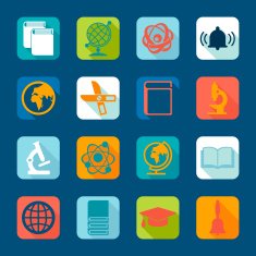Set of education flat icons N63