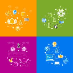 Education sticker infographic N120