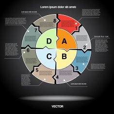 Diagram infographic for business project workflow N5