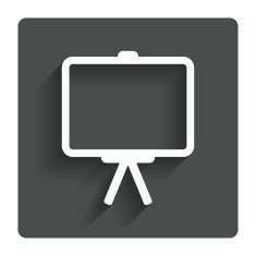 Presentation billboard sign icon PPT symbol N4
