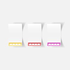 realistic design element ruler N18