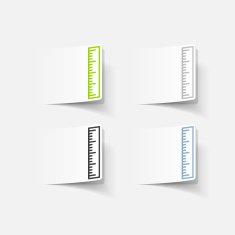 realistic design element ruler N19