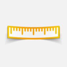 realistic design element ruler N21