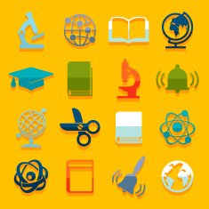 Set of education flat icons N71