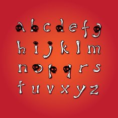 Lowercase Bone alphabeth