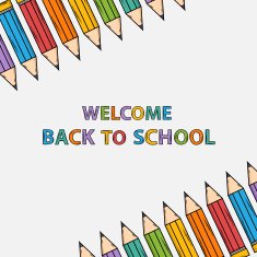 Welcome back to school bacground with text