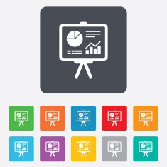 Presentation billboard sign icon Diagram symbol N11