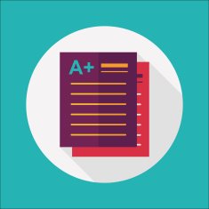 Good grades on exam flat icon with long shadow eps10 N2 free image download