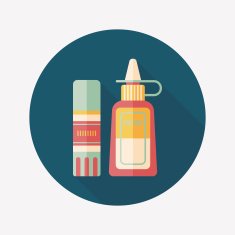 glue flat icon with long shadow eps10 N8