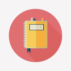 notebook flat icon with long shadow eps10 N42