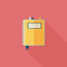 notebook flat icon with long shadow eps10 N43