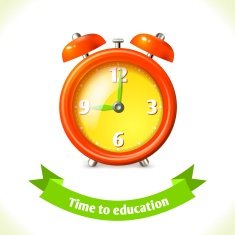 Education icon alarm clock