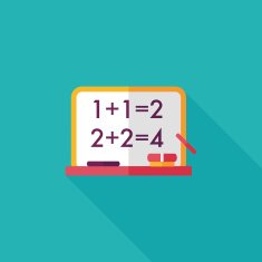 blackboard flat icon with long shadow eps10 N4