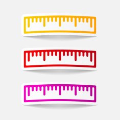 realistic design element ruler N37