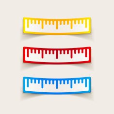 realistic design element ruler N39