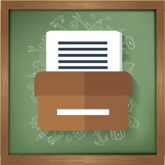 Folder design on blackboard background clean vector