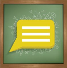 Speech design on blackboard background clean vector N2