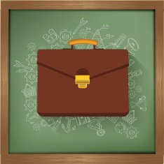 Bag design on blackboard background clean vector
